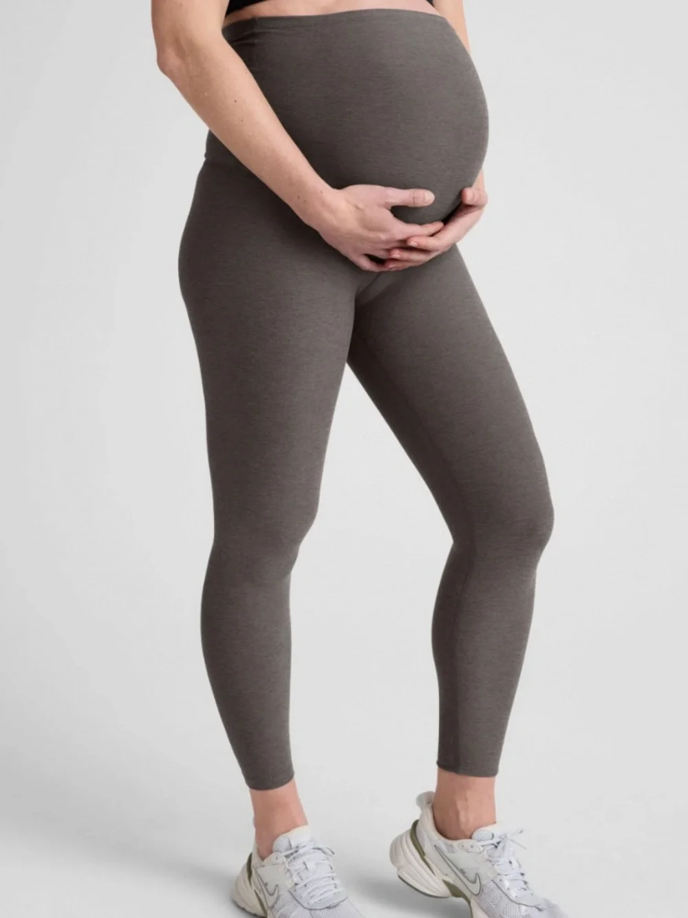 Spacedye Love the Bump Midi Maternity Legging True Gray Heather / S